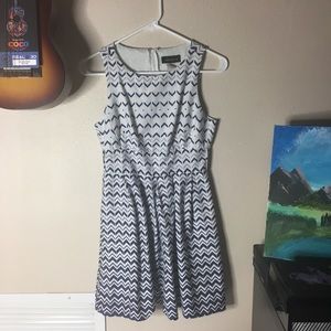 Blue and white dress